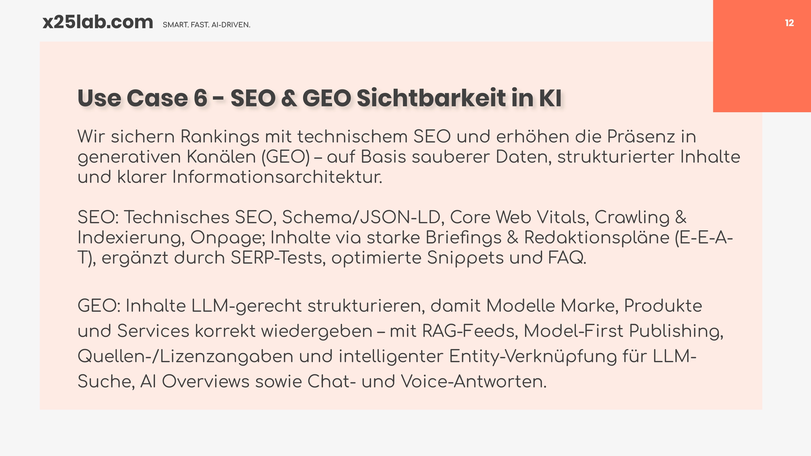 Use Case 6 - SEO & GEO Sichtbarkeit in KI