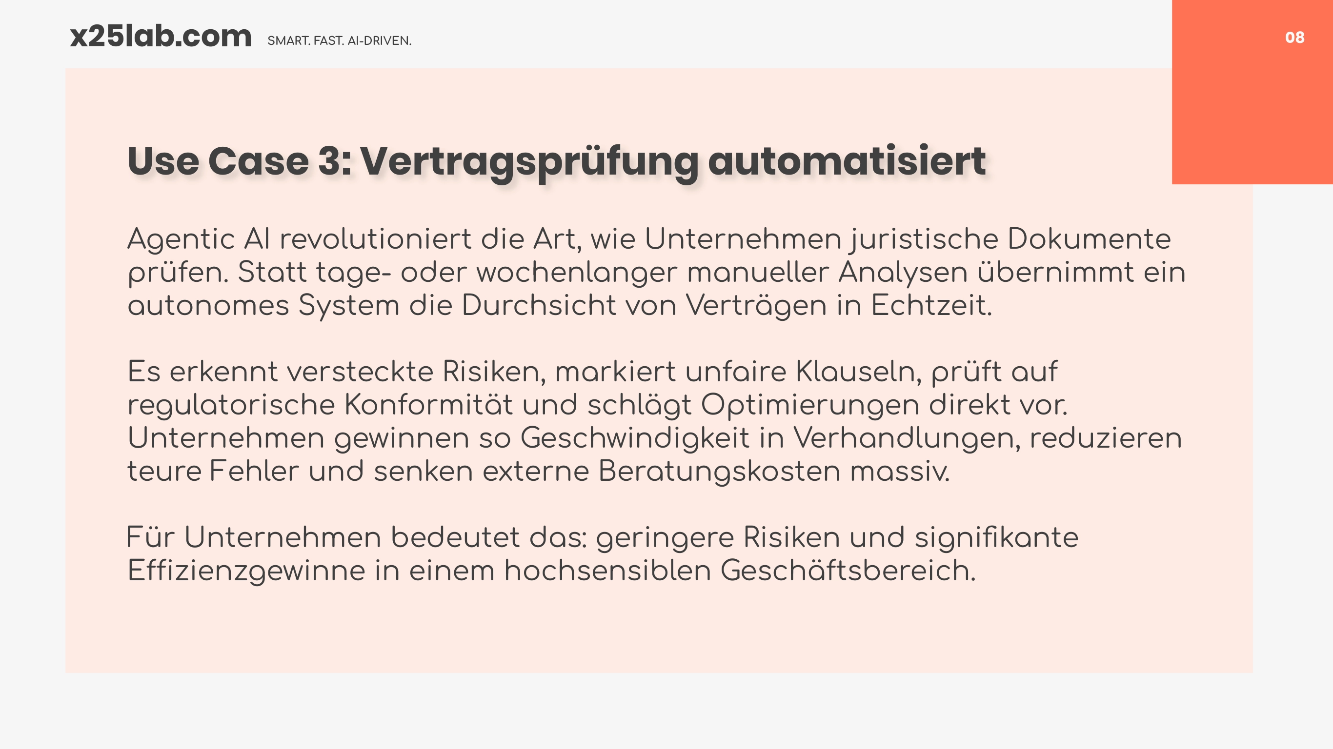 Use Case 3: Vertragsprüfung automatisiert